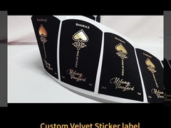 Étiquette de vin en papier de velours de qualité supérieure pour les bouteilles de vin