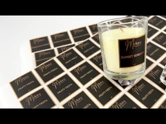 Étiquette de bouteille de lettres métalliques de parfums électroplatées Étiquettes d'avertissement de bougies en relief en or nickel