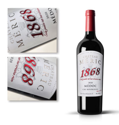 acheter Étiquettes de bouteilles de vin imperméables sur mesure avec revêtement adhésif fort online manufacture