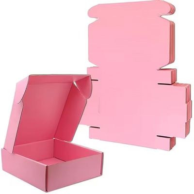 Boîtes d'emballage de marque rose Eco-friendly Boîtes de carton Kraft blanches imprimées