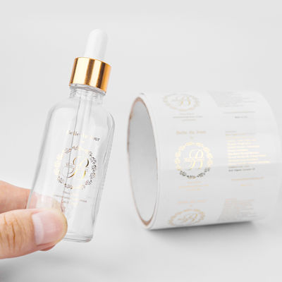Logo personnalisé auto-adhésif imperméable à l'eau nécessités quotidiennes Étiquettes d'emballage pour les bouteilles Autocollant et étiquette d'impression