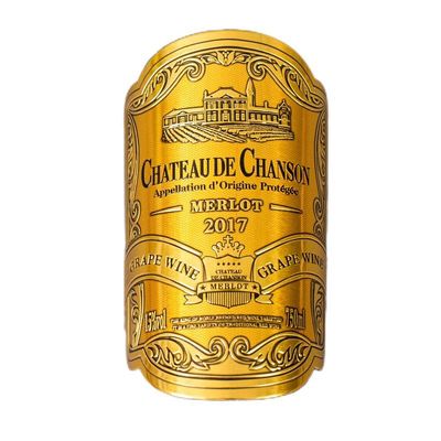 Étiquettes métalliques recyclables pour papier Forme personnalisée Décoration cadeau fête d'anniversaire Emballage de bouteille de vin Autocollants