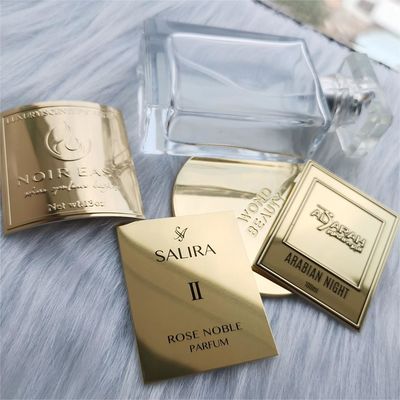 Logo métallique personnalisé Étiquette autocollants Étiquette pour cosmétiques Bouteille en verre Parfum Cosmétiques bougie