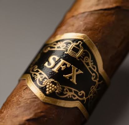 acheter Customized Shape ISO9001 Certified Full-automatic Production Gold Foil Embossed Cigar Label Adhesive Sticker online manufacture