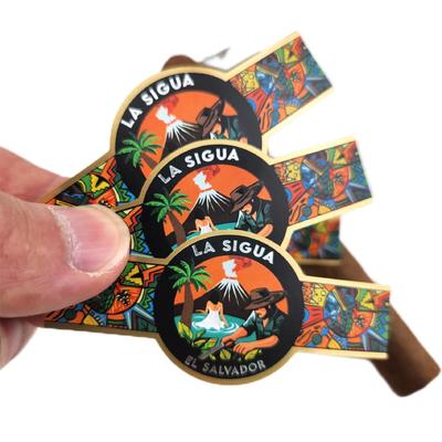 acheter Custom Embossed Gold Foil Cigar Label and Band with ISO9001:2008 Certification for Personalized Use online manufacture
