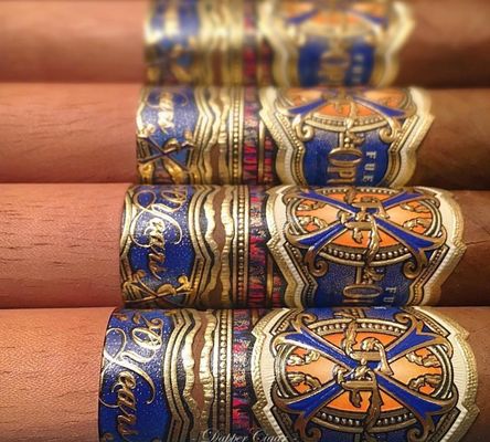 acheter Private Label Custom Shape Eco-friendly Cigar Band and Cigar Label with Gold Foil Printing online manufacture