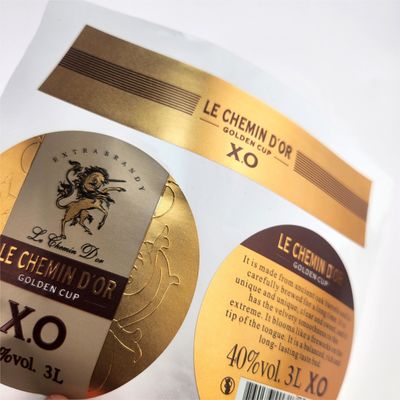 Bon prix Étiquette de cognac personnalisée autocollant de bouteille de whisky personnalisé pour les boissons mariages en ligne