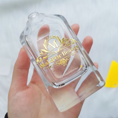 Bon prix Emballage de parfums Logo personnalisé Étiquette de bouteille de parfums estampage à chaud Autocollants transparents pour bougies en ligne