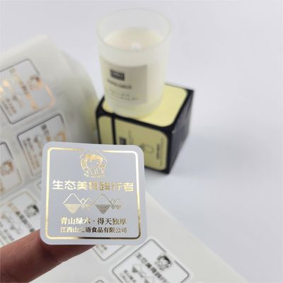 Bon prix Étiquette adhésive de bougie en feuille d'or Impression de flacons d'aromathérapie Étiquettes d'emballage de bougie en ligne