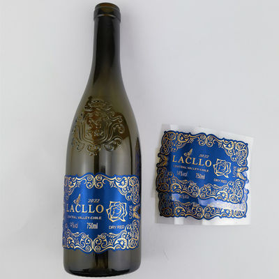 Bon prix Étiquettes métalliques de vin électroplatées en chrome bleu Étiquettes métalliques de vin whisky en ligne