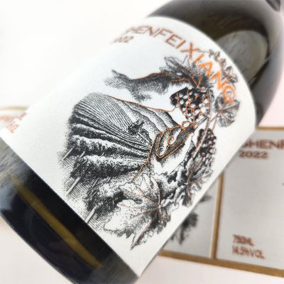 Bon prix Étiquettes personnalisées pour bouteilles de vin en tissu de soie en ligne