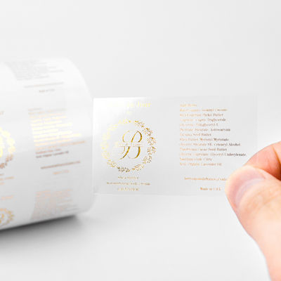 Bon prix Étiquette adhésive transparente personnalisée pour les soins de la peau, étiquette pour les huiles essentielles, étiquette imperméable en ligne