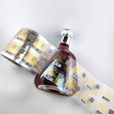 Bon prix Étiquette transparente pour le brandy étiquette imperméable 3D pour bouteille de vin en ligne