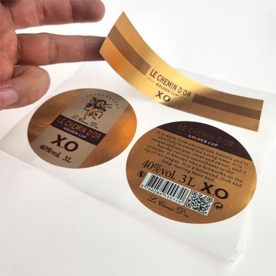 Bon prix Vin rouge Tequila Brandy Étiquette Bière Jus de café Autocollants de vin pour les bouteilles en ligne