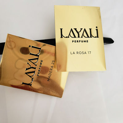 Bon prix Emballage de parfums en aluminium métallique haut de gamme sur mesure Autocollants en rouleau d'or en relief en ligne