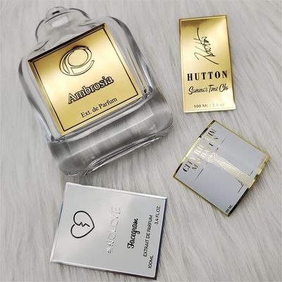 Bon prix Étiquettes auto-adhésives 3D métalliques au nickel avec logo métallique, pour bouteilles de parfums en ligne