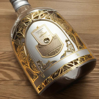 Bon prix Étiquette métallique en aluminium sur mesure en relief pour les bouteilles de vins et de parfums Étiquettes d'emballage en ligne