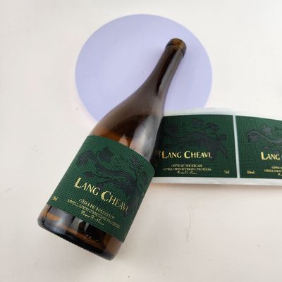 Bon prix Autocollant personnalisé en cuir Monogramme Nom Étiquette de vin Étiquette de vin rouge en ligne