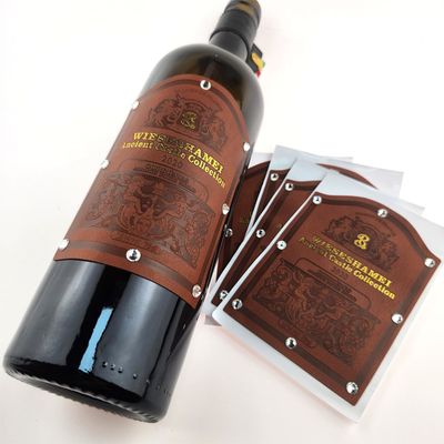 Bon prix Adhésif en cuir personnalisé auto-adhésif d'impression d'emballage Adhésifs imprimés étiquettes de bouteilles de vin rouge en ligne