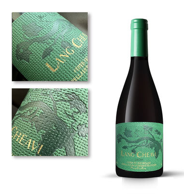 Bon prix Étiquette privée de vin personnalisée Couleur noire Étiquette de bouteille de vin rouge en ligne