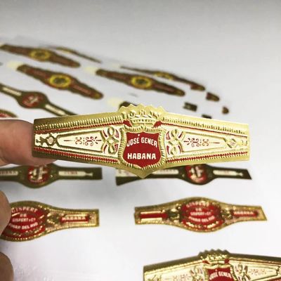 Bon prix ISO9001 Certified Waterproof Cigar Label with Custom Logo and Gold Foil Embossing for Premium Cigar Bands en ligne
