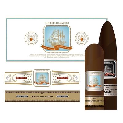 Bon prix Holographic Gold Foil Cigar Label and Band with ISO9001:2008 Certification for Premium Cigar Packaging en ligne